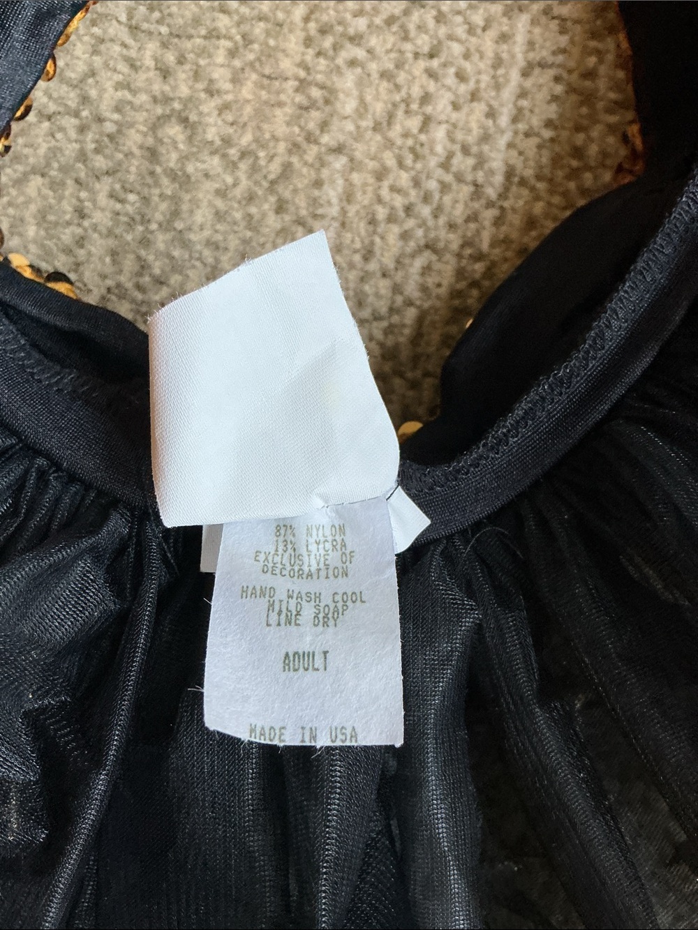 A Wish Come True -Sz S Adult- Black and Gold Star Tutu Costume - Picture 9 of 14